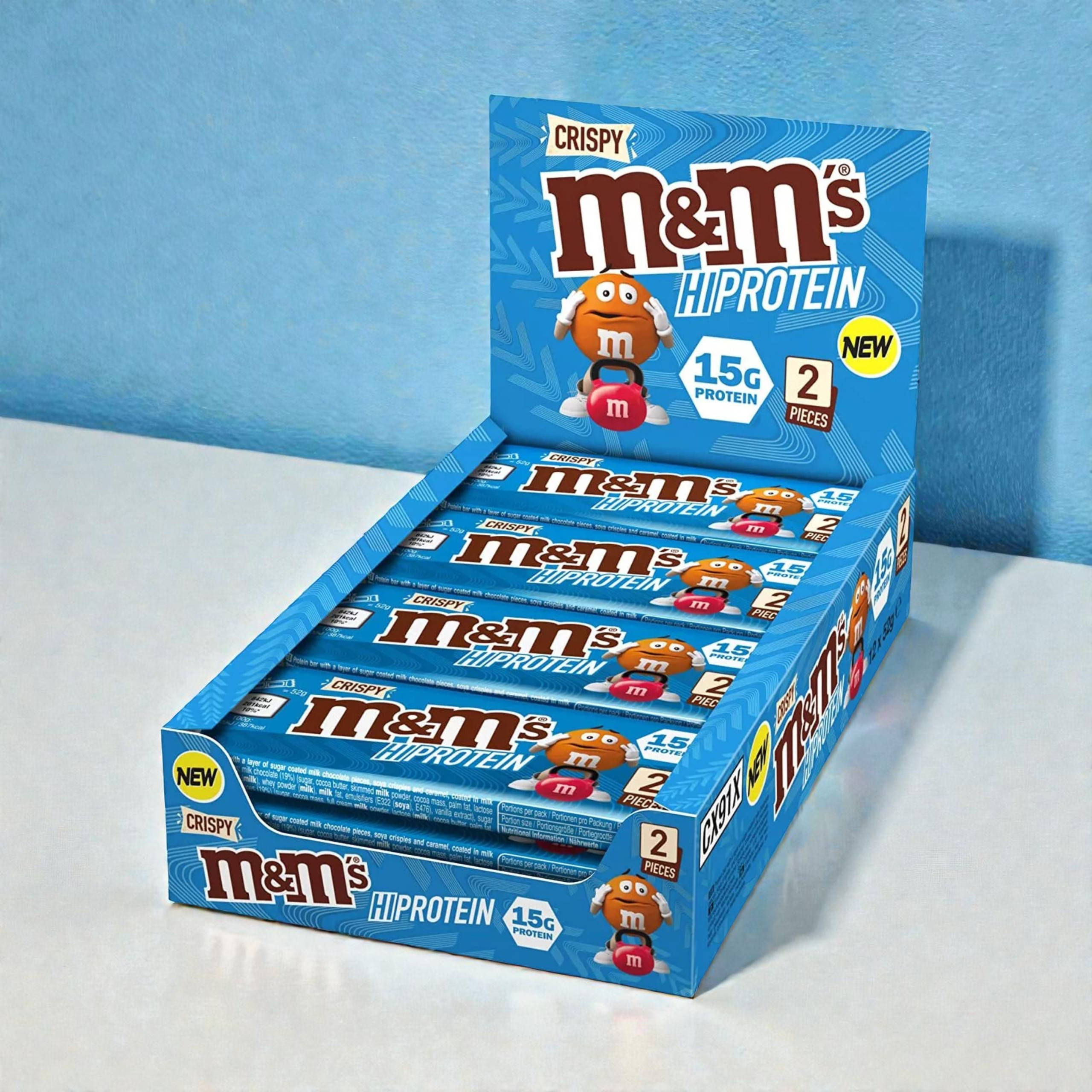 Mars - M&M`s Crispy HiProtein Bar - 12x 52g - WYPRZEDAŻ - 08-10